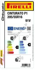 Pirelli 205/55R16 91V Cınturato P1 C-B-70 Yaz Oto Lastiği (Üretim Yılı: 2024)
