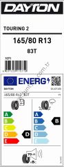 Dayton 165/80R13 83T Tourıng 2 D-B-70 Yaz Oto Lastiği (Üretim Yılı: 2024)