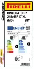 Pirelli 245/45R17 99Y Xl Cınturato P7 Mo C-B-71 Yaz Oto Lastiği (Üretim Yılı: 2024)