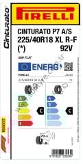 Pirelli 225/40R18 92V Xl Rft * Cınturato P7 All Season C-C-70 Lastiği (Üretim Yılı: 2023)