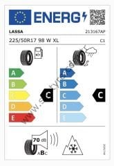 Lassa 225/50R17 98W Xl Multıways 2 C-C-70 4 Mevsim Oto Lastiği (Üretim Yılı: 2026)