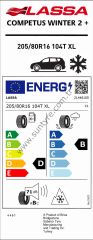 Lassa 205/80R16 104T Xl Competus Wınter 2+ D-B-71 Kış Suv Lastiği (Üretim Yılı: 2024)