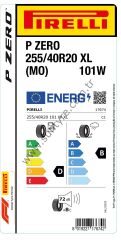 Pirelli 255/40R20 101W Xl P Zero Mo E-B-72 Lastiği (Üretim Yılı: 2024)