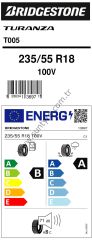 Bridgestone 235/55R18 100V T005 B-A-71 Yaz Suv Lastiği (Üretim Yılı: 2024)
