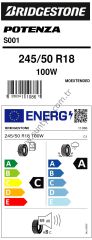 Bridgestone 245/50R18 100W Ext S001 Moe C-A-69 Yaz Oto Lastiği 2021