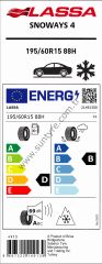 Lassa 195/60R15 88H Snoways 4 M+S D-B-69 Kış Oto Lastiği (Üretim Yılı: 2024)