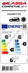 Lassa 225/60R17 99V Competus H/P D-B-71 Yaz Suv Lastiği (Üretim Yılı: 2024)