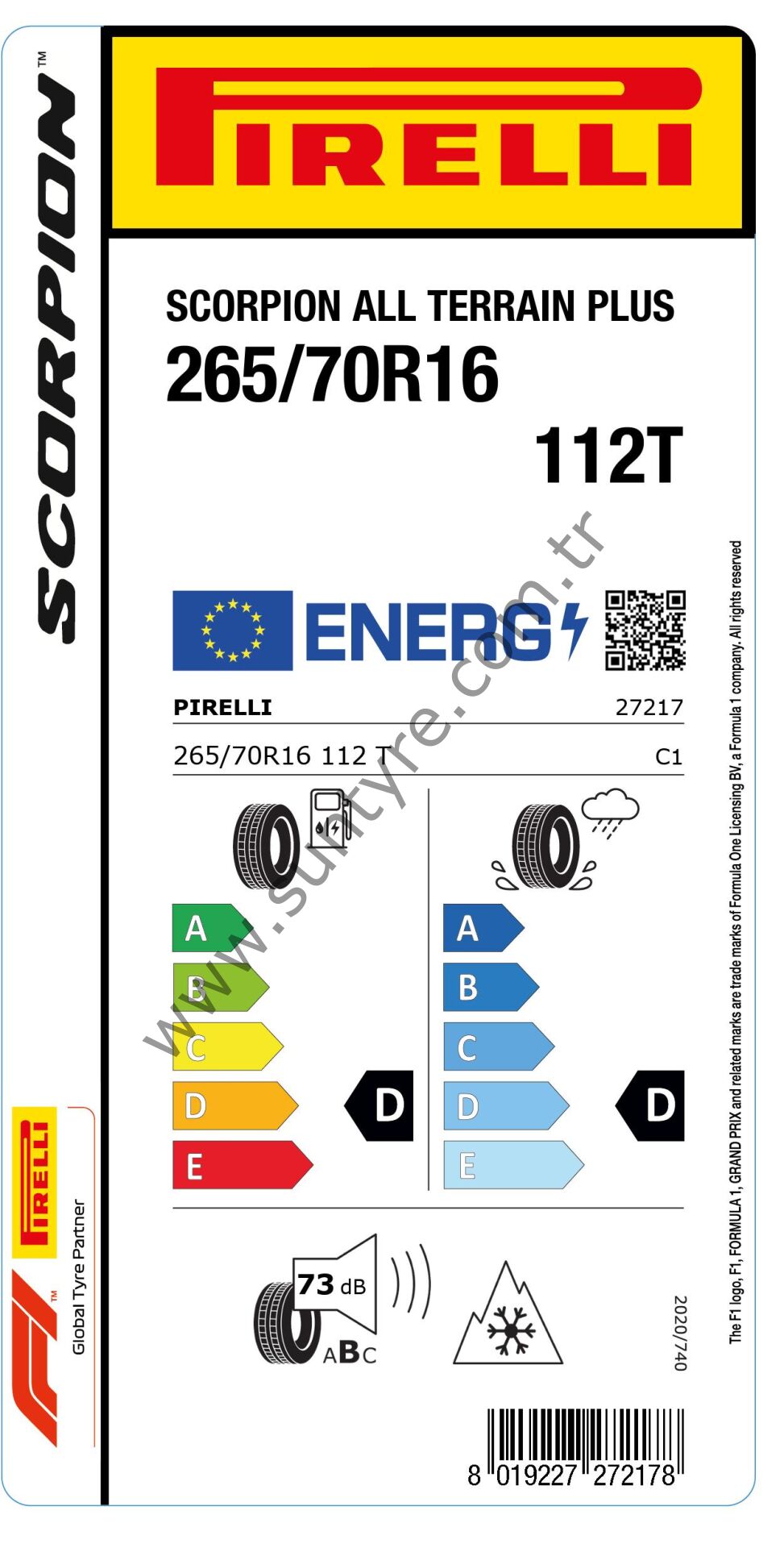 Pirelli Scorpion All Terrain Plus 265/70R16 112T 4 Mevsim Lastiği - 2023