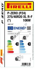 Pirelli 275/40R20 106W Rft Xl *  S.C. P-Zero Pz4 (B-B-70   Lastiği (Üretim Yılı: 2024)