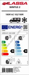 Lassa 185R14 102/100R Wıntus2 M+S D-D-75 Kış Hafif Ticari Lastiği (Üretim Yılı: 2024)