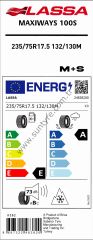 Lassa 235/75R17,5 132/130M Maxıways 100 M+S Otobüs-Kamyon Asfalt-Düz Lastiği