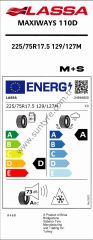 Lassa 225/75R17,5 129/127M Maxıways 110D Otobüs-Kamyon Asfalt-Çeker Lastiği