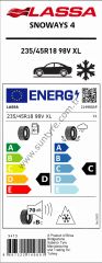 Lassa 235/45R18 98V Xl Snoways 4 M+S D-C-70 Kış Oto Lastiği (Üretim Yılı: 2024)