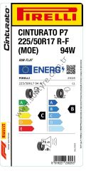 Pirelli 225/50R17 94W Rft P7 Cınturato Moe C-B-71 Yaz Oto Lastiği (Üretim Tarihi: 2024)