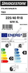 Bridgestone 225/40R18 92W Xl Ext Rft T001 Mo  D-B-71   Lastiği (Üretim Yılı: 2023)