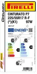 Pirelli 225/55R17 97W Rof Cınturato P7 * K1 C-B-69 Yaz Oto Lastiği (Üretim Yılı: 2024)