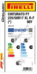 Pirelli 225/50R17 98Y Xl R-F P7Cint* B-B-68 Yaz Oto Lastiği (Üretim Yılı: 2024)