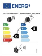Pirelli 185/65R15 88T Wtcintpc01 Cinturato Winter D-B-70 Kış Oto Lastiği (Üretim Yılı: 2024)