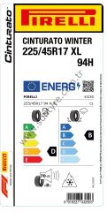 PRL.225/45R17 94H XL WTcintPC01 CINTURATO WINTER (D-B-70) (KIŞ) PİRELLİ LASTİK (2024)