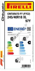 Pirelli 245/40R18 97Y Xl Cınturato P7 P7C2 B-A-71 Yaz Oto Lastiği (Üretim Tarihi: 2024)