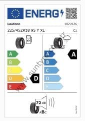 Laufenn 225/45R18 95Y Xl Lk03 Z Fit Eq+ D-A-72 Yaz Oto Lastiği (Üretim Yılı: 2024)