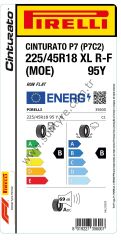 Pirelli 225/45R18 95Y Xl R-F P7-Cnt Moe Cınturato P7 P7C2 B-B-69 Yaz Oto Lastiği (Üretim Yılı: 2024)