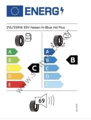 Nexen 215/55R16 93V N Blue Hd Plus C-B-69 Yaz Oto Lastiği (Üretim Yılı: 2024)