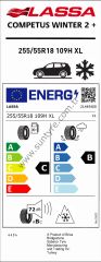 Lassa 255/55R18 109H Xl Competus Wınter 2 M+S C-B-72 Kış Suv Lastiği (Üretim Yılı: 2024)