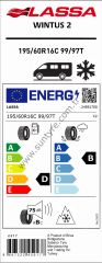 Lassa 195/60R16 C 6Pr 99/97T Wıntus2 M+S D-B-75 Kış Hafif Ticari Lastiği (Üretim Yılı: 2024)