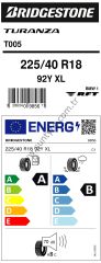 Bridgestone 225/40R18 92y Xl Rft T005 * A-B-70 Yaz Oto Lastiği (Üretim Yılı: 2024)