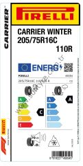 Kumho 205/75R16 C 110R Carrıer Wınter M+S C-A-70 Kış Hafif Ticari Lastiği (Üretim Yılı: 2024)