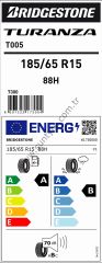 Bridgestone 185/65R15 88H T005 A-B-70 Bridgestone Lastiği (Üretim Yılı: 2023)