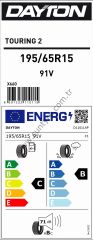 Dayton 195/65R15 91V Tourıng 2 C-B-71 Yaz Oto Lastiği (Üretim Yılı: 2025)