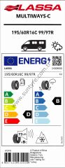 Lassa 195/60R16 C 99/97R Multıways-C D-B-73 4 Mevsim Hafif Ticari Lastiği (Üretim Yılı: 2025)