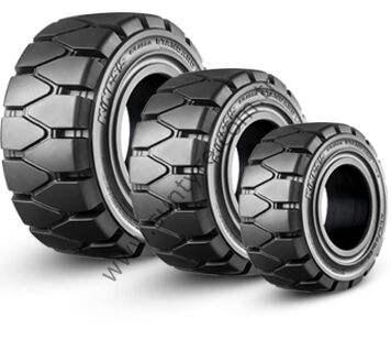 Kinesis 16X6-8 Standart Line Clip Blk Solid Dolgu-Siyah-Segmanlı  Forklift Lastiği