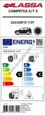 Lassa 265/60R18 110T Competus A/T 3 C-C-73 4 Mevsim Suv Lastiği (Üretim Yılı: 2025)