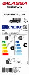 Lassa 225/65R16 C 112/110R Multıways-C C-B-73 4 Mevsim Hafif Ticari Lastiği (Üretim Yılı: 2025)