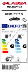 Lassa 225/55R17 101W Xl Multıways 2 C-C-70 4 Mevsim Oto Lastiği (Üretim Yılı: 2025)