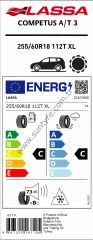 Lassa 255/60R18 112T Xl Competus A/T 3 C-C-73 4 Mevsim Suv Lastiği (Üretim Yılı: 2025)