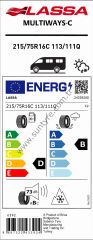 Lassa 215/75R16 C 8Pr 113/111Q Multıways-C D-B-73 4 Mevsim Hafif Ticari Lastiği (Üretim Yılı: 2025)