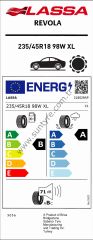 Lassa 235/45R18 98W Xl Revola B-A-71 Yaz Oto Lastiği (Üretim Yılı: 2024)