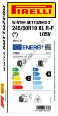 Pirelli 245/50R19 105V Xl R-F * Wınter Sottozero 3 M+S C-B-72 Kış Suv Lastiği (Üretim Yılı: 2024)