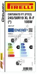 PRL.245/50R19 105W XL r-f (*) CINTURATO P7 (P7C2) (B-B-70) PİRELLİ Lastiği (2024)
