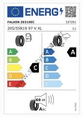 Falken 205/55R19 97V Xl Zıex Ze310 C-A-69 Yaz Oto Lastiği (Üretim Yılı: 2024)