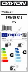 Dayton 195/55R16 87V Tourıng 2 C-B-70 Yaz Oto Lastiği (Üretim Yılı: 2025)