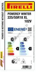 Pirelli 225/55R18 102V Xl Powergy Wınter C-C-71 Kış Oto Lastiği (Üretim Yılı: 2024)