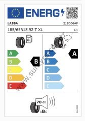 Lassa 185/65R15 92T Xl Revola B-A-70 Elt Yaz Oto Lastiği (Üretim Yılı: 2025)