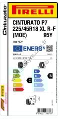 Pirelli 225/45R18 95Y Xl R-f Moe Cinturato P7 C-B-71 Yaz Oto Lastiği (Üretim Yılı: 2024)