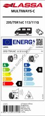 Lassa 205/75R16 C 10Pr 113/111Q Multıways-C E-B-73 4 Mevsim Hafif Ticari Lastiği (Üretim Yılı: 2025)