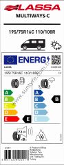 LAS.195/75R16 C 110/108R MULTIWAYS C (M+S) (E-B-72) (4 MEVSİM) LASSA LASTİK (2025)
